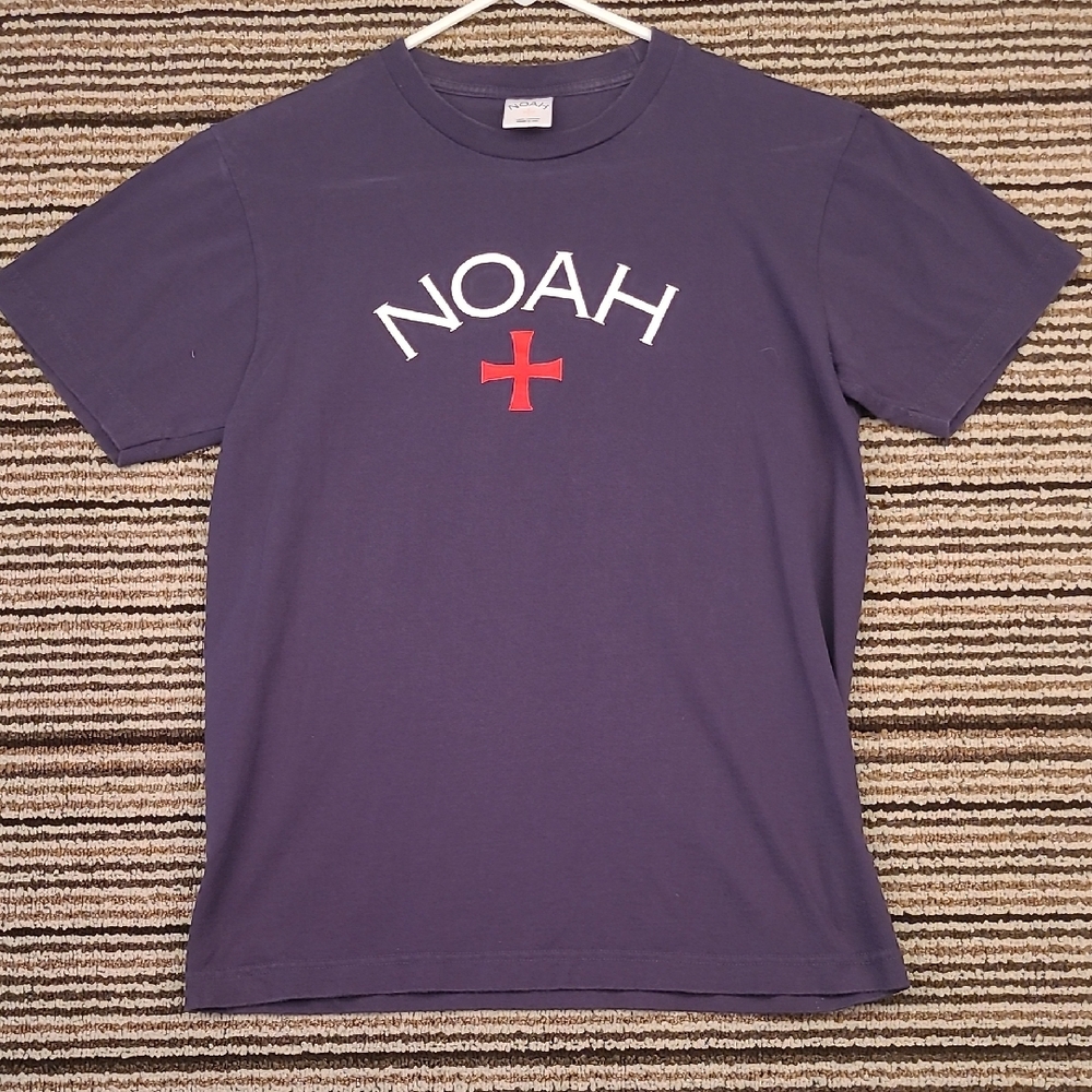NOAH NYC Dark Navy Blue Solid Logo USA Cotton Mens Small Short Sleeve‎ T Shirt